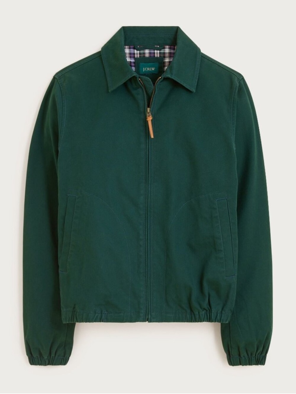 J Crew Harrington Jacket in Cotton Twill Green Size Medium